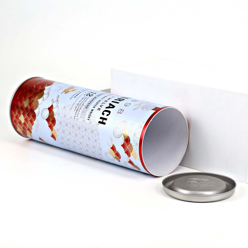 Round tin gift box for chips