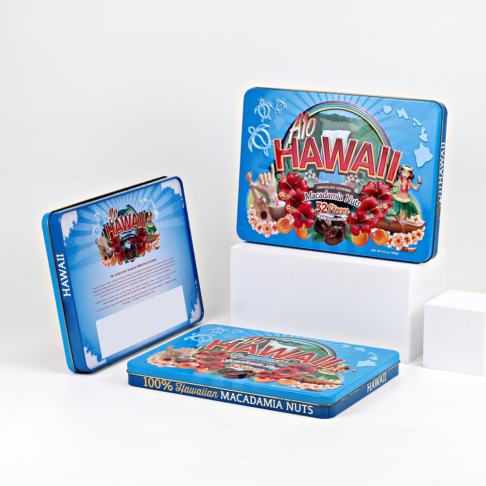  Close-up of slip lid on rectangular tin container