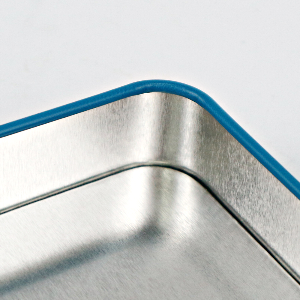  Stack of chocolate tin boxes with slip lids