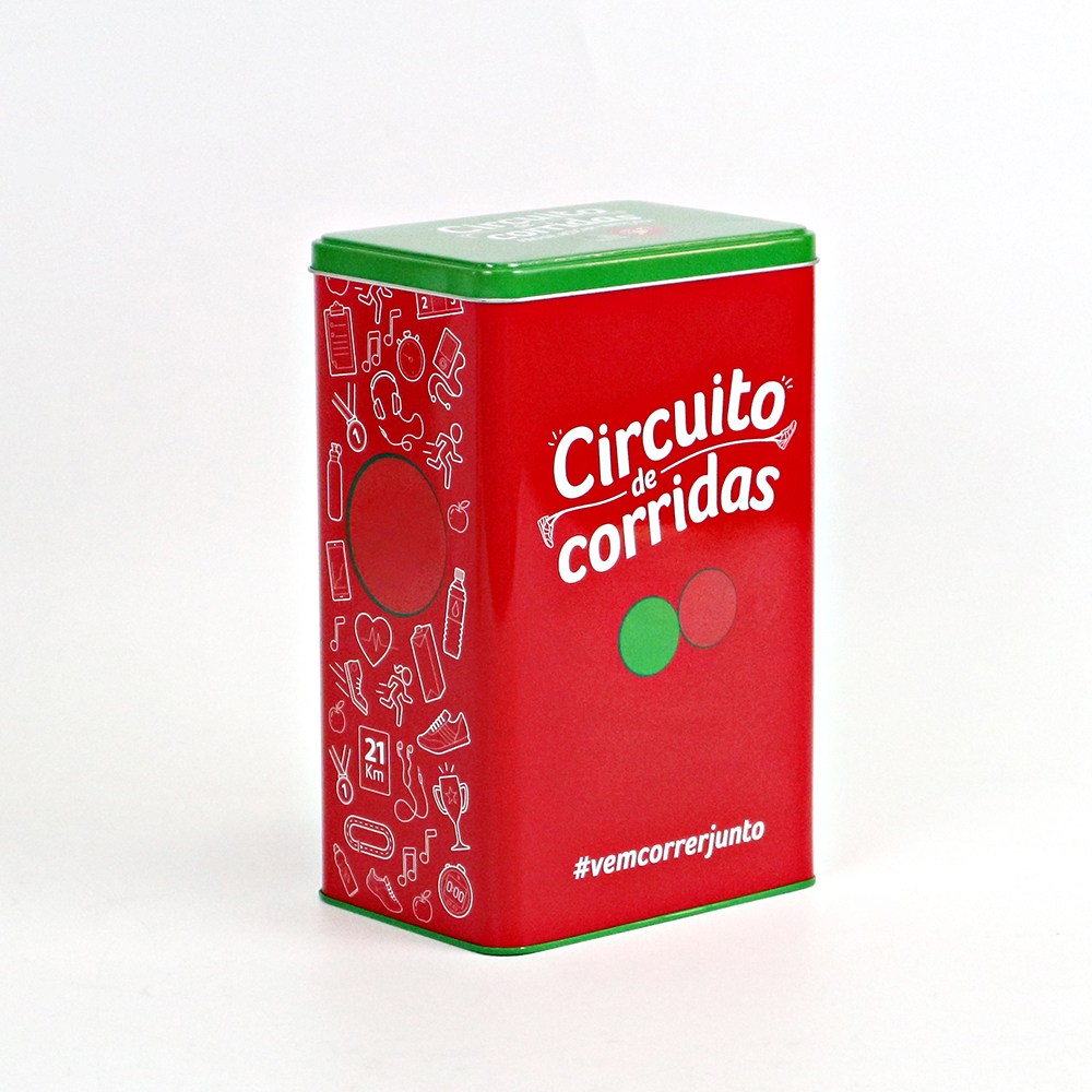 Gold Christmas Tree Cookie Tin