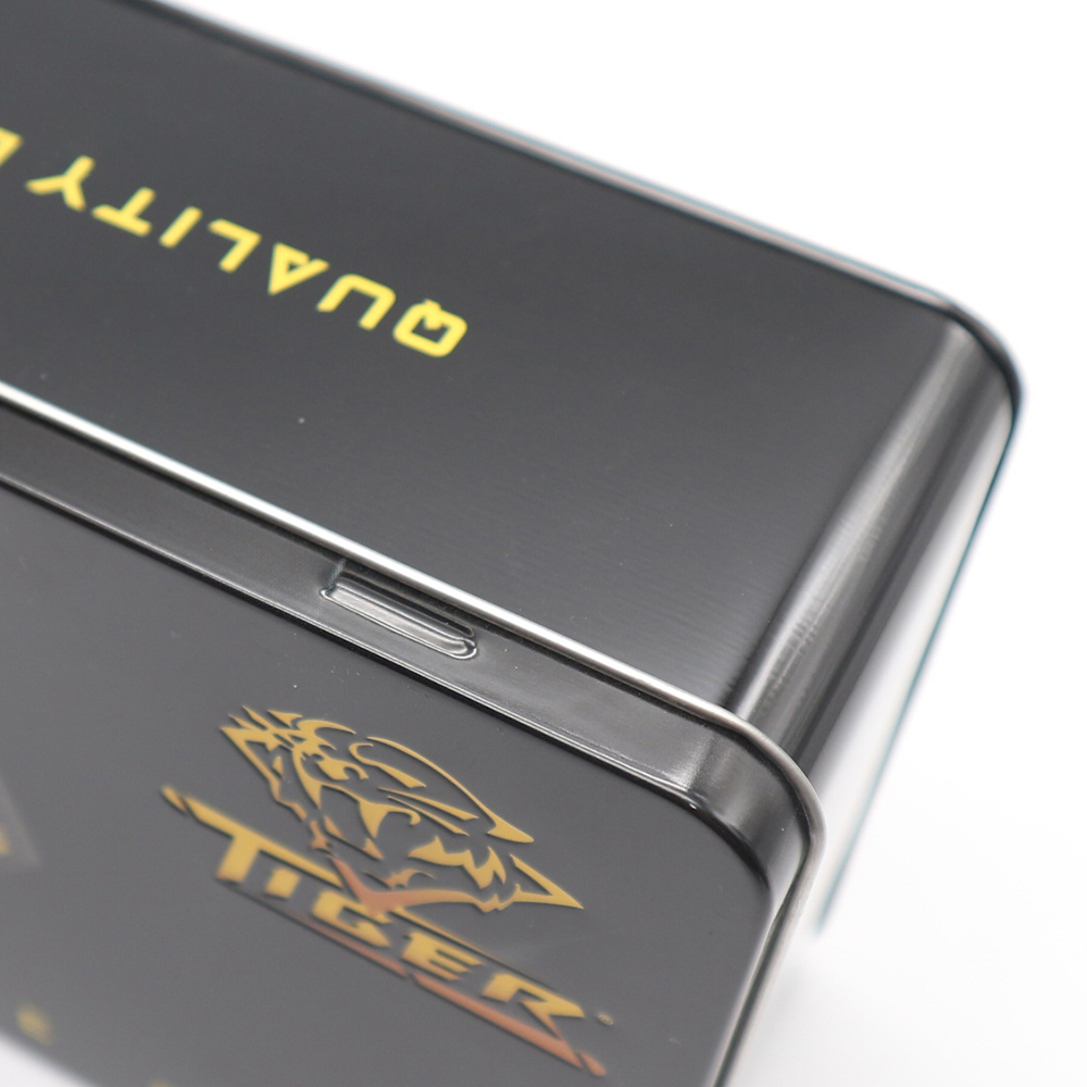 High-quality rectangular tin box for billiard chalk set packaging.