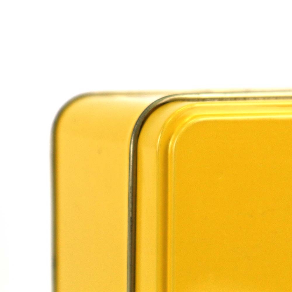 A vintage-style custom printed metal brownie tin with classic illustrations and retro typography for a nostalgic touch.