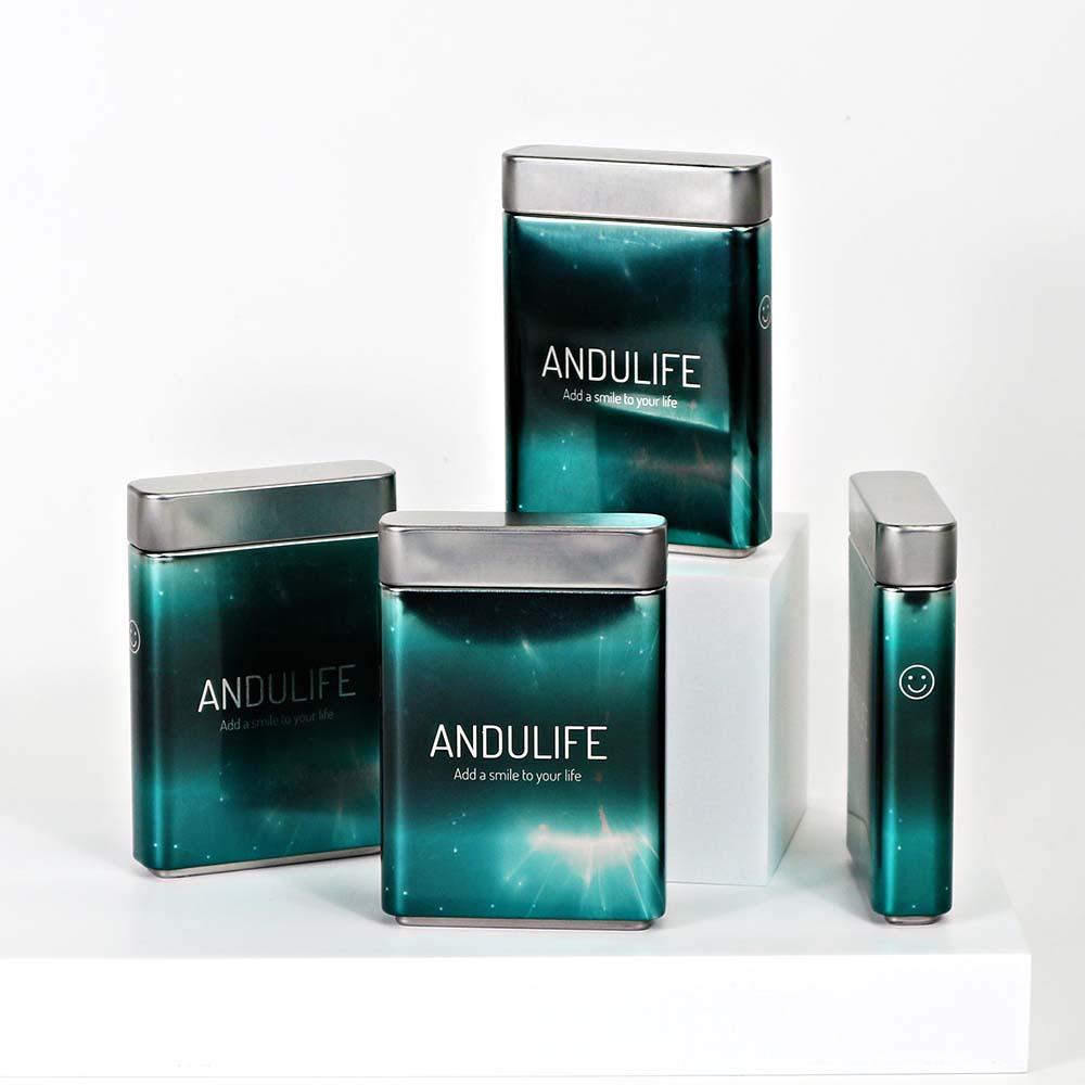 Elegant glass airtight spice tin box with a stainless steel lid, perfect for storing spices in style.