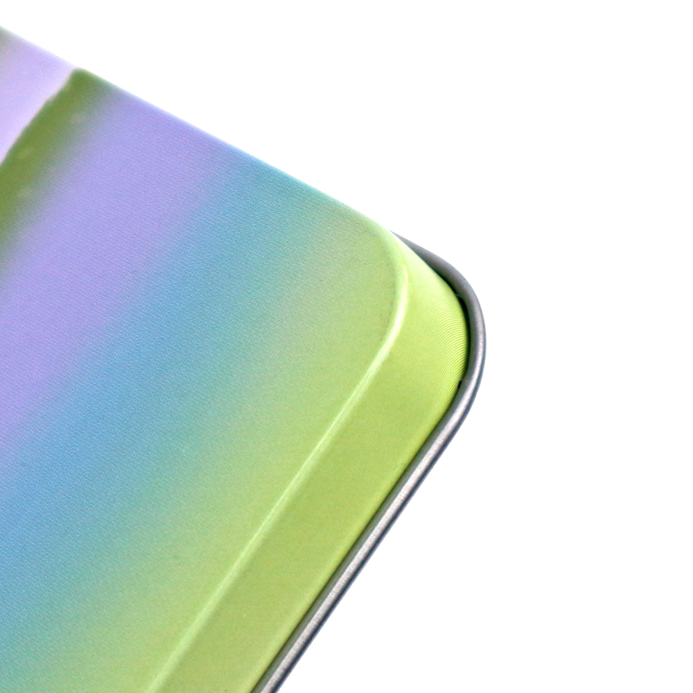 Personalized rectangular seasonal tea tin box, custom printed for tea lovers, offering a stylish way to store your favorite teas.