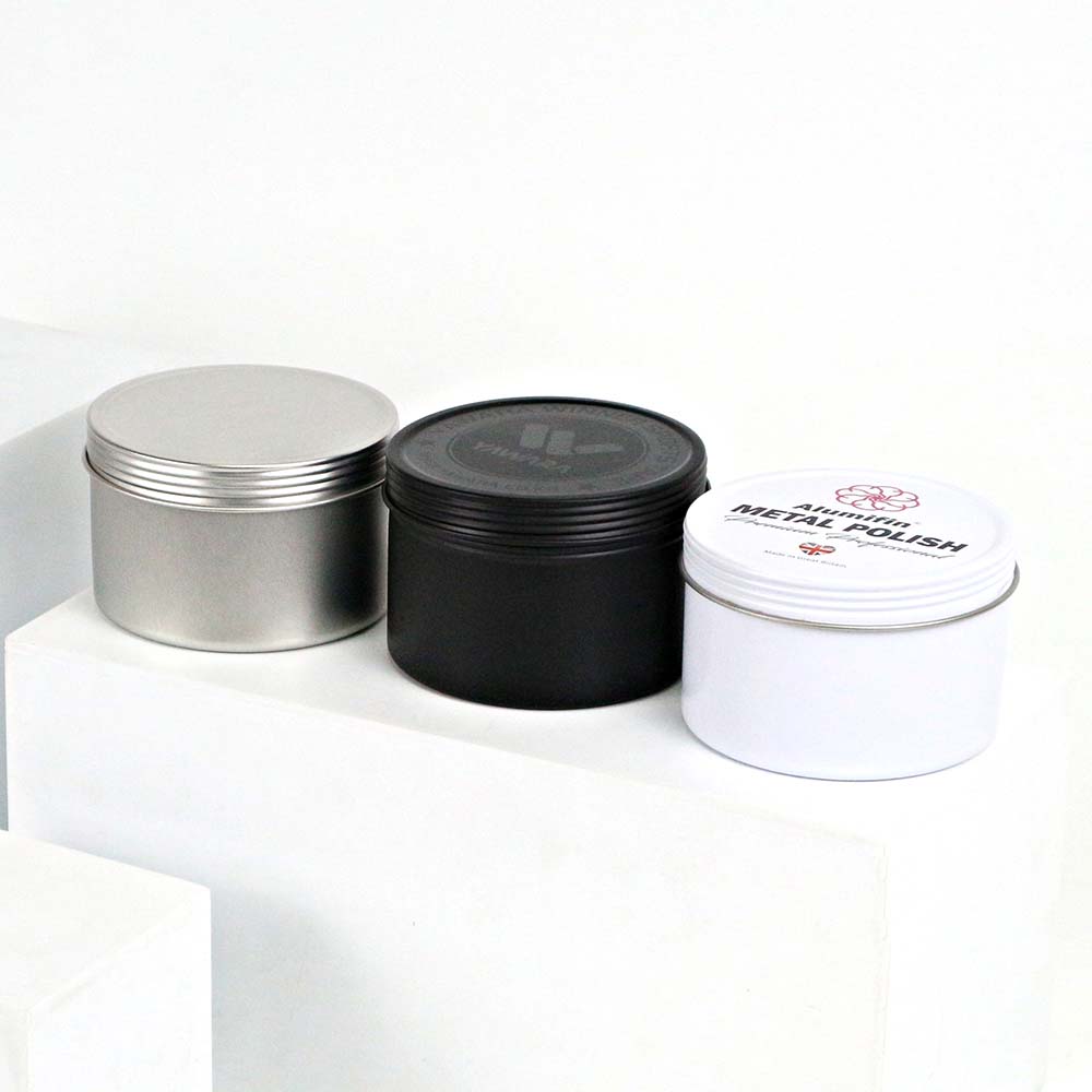 Round metal candy tins for bulk storage