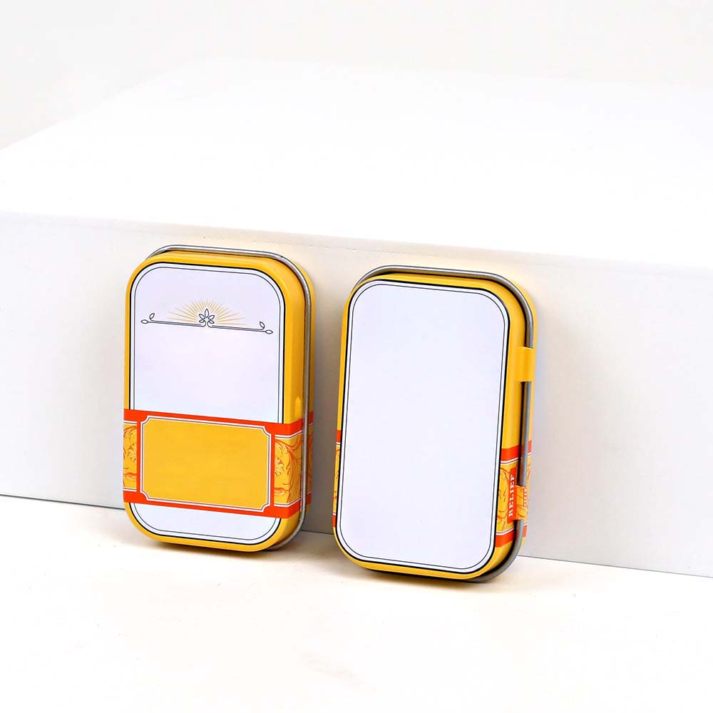 CBD tin packaging with custom design