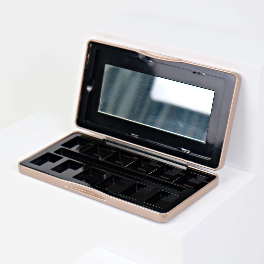 Makeup organizer tin box with mirror