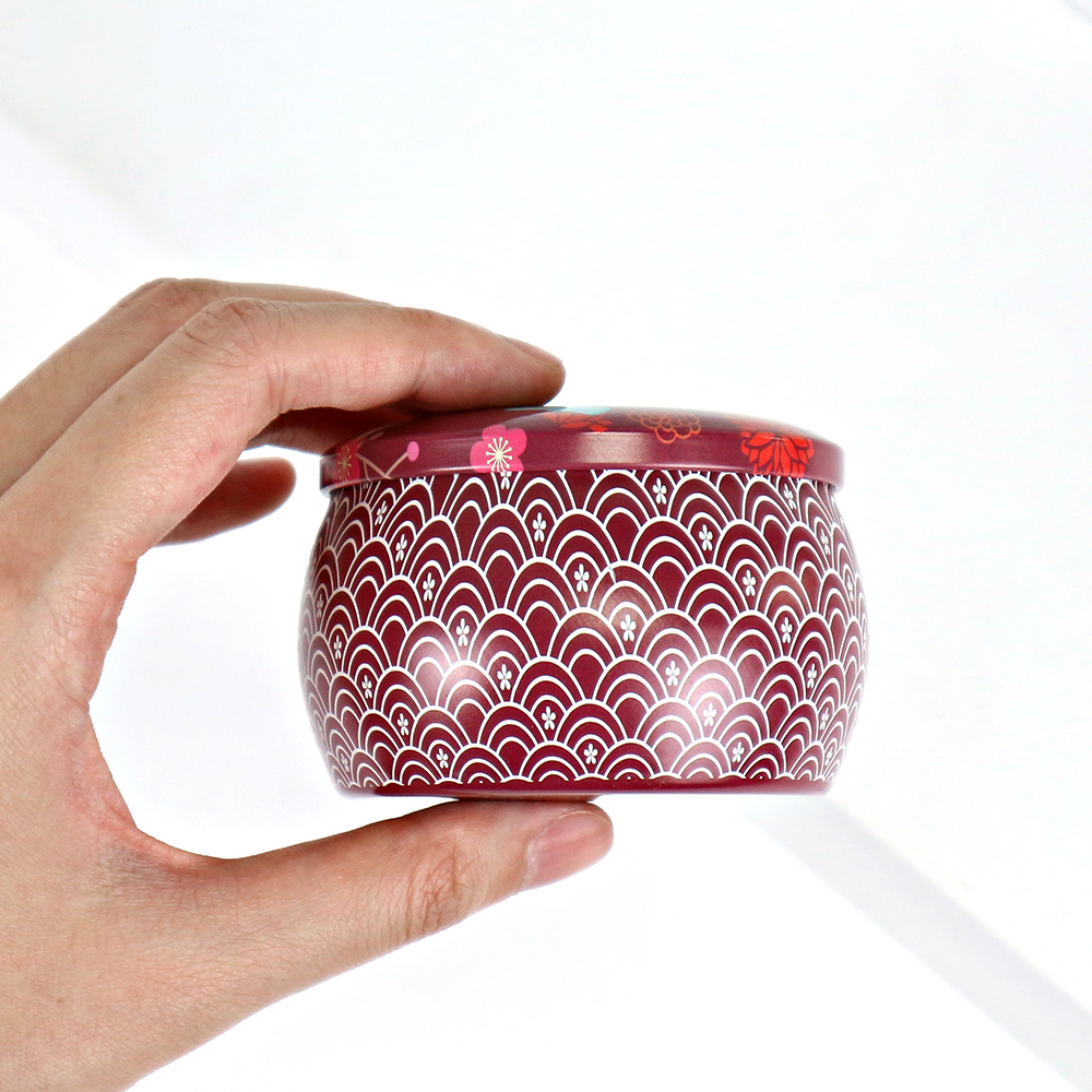 Round tins for wax candles