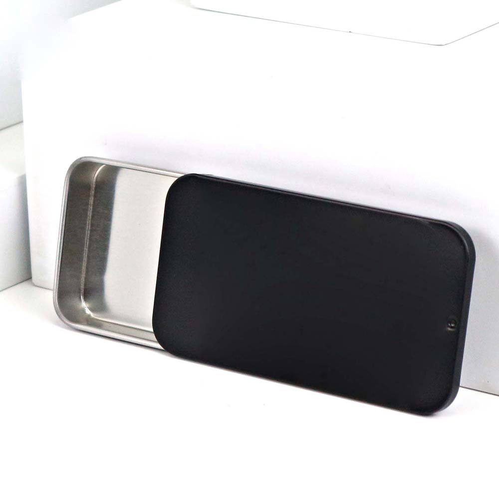 Slide lid tin box