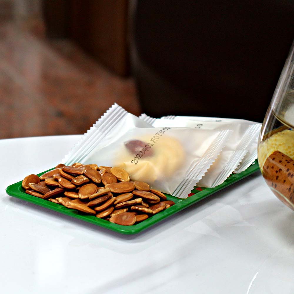 Printed snack serving trays