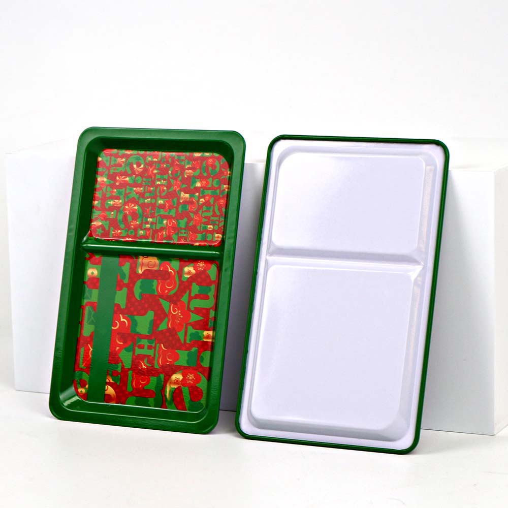 Serving tray with printed beans