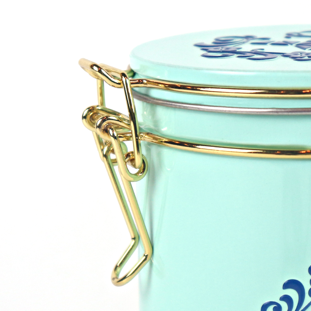 Reusable round coffee tin box