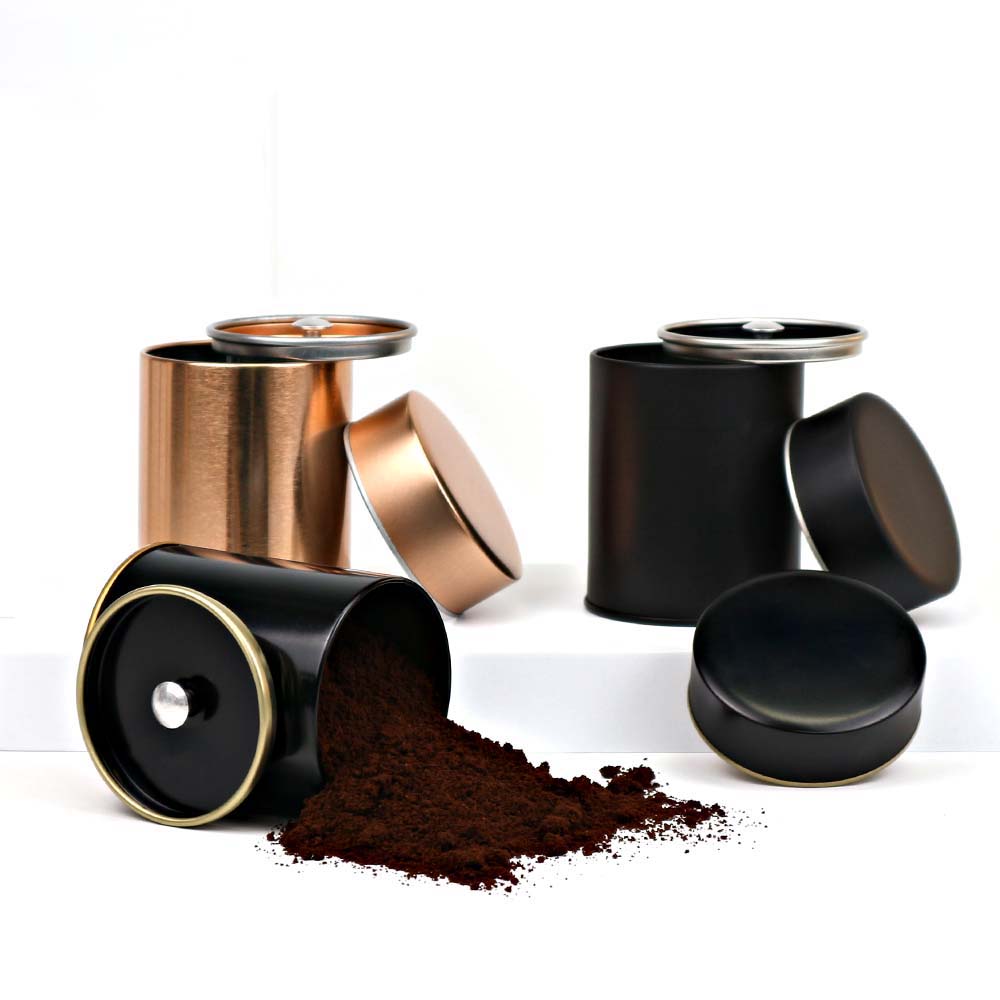 Coffee powder storage tin container