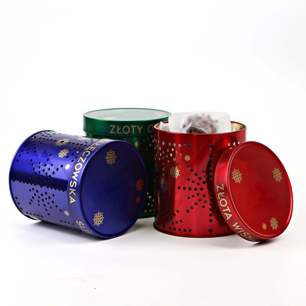 Cookie Packaging Tin Can Round