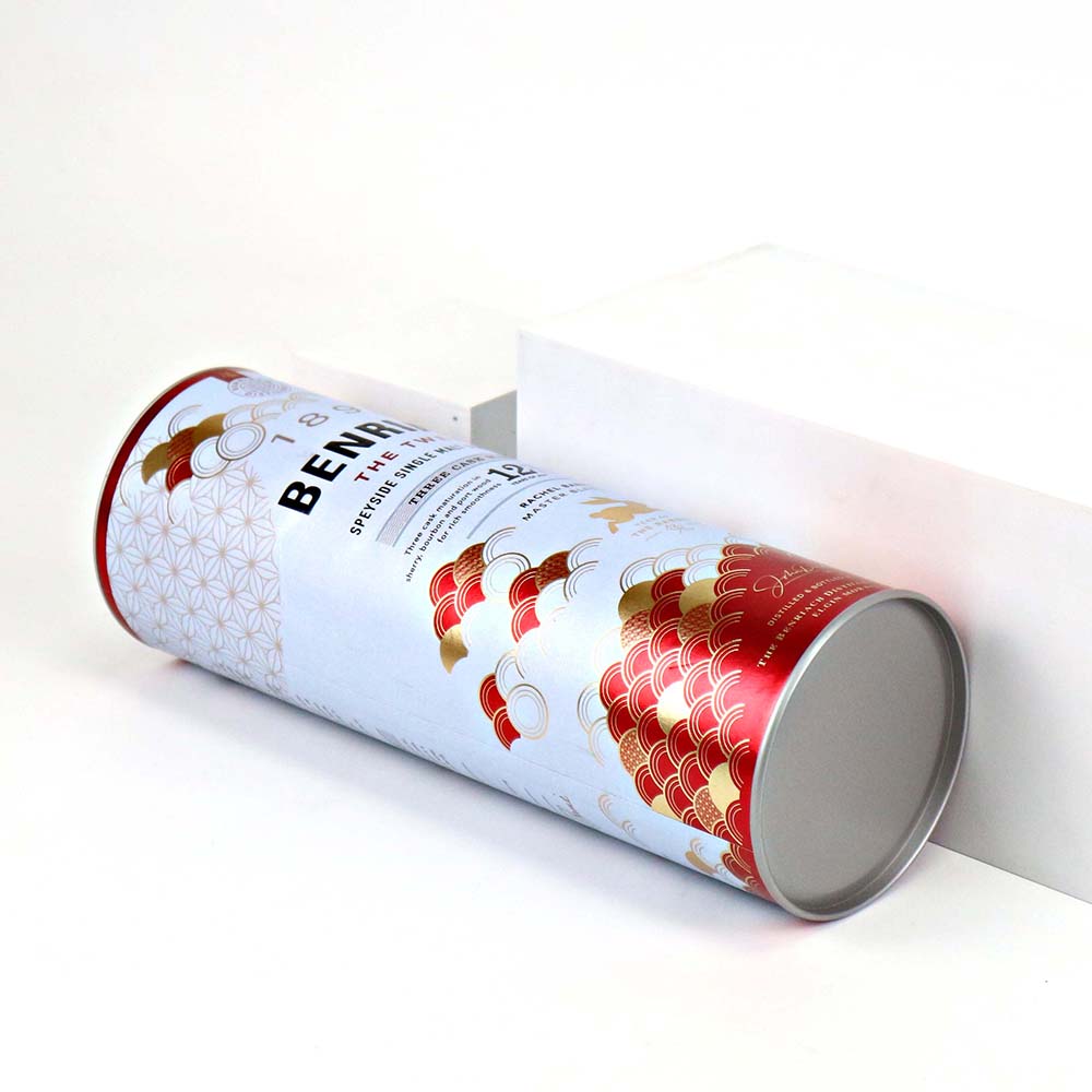 Custom round tin snack packaging