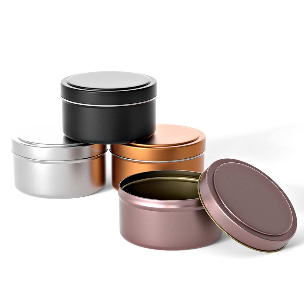 Durable tin jars for candles