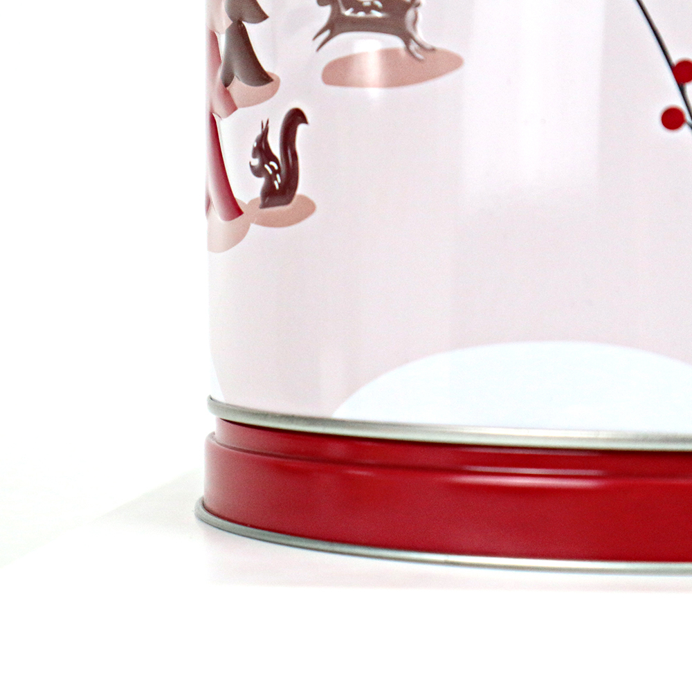 Round biscuit tins for safe storage