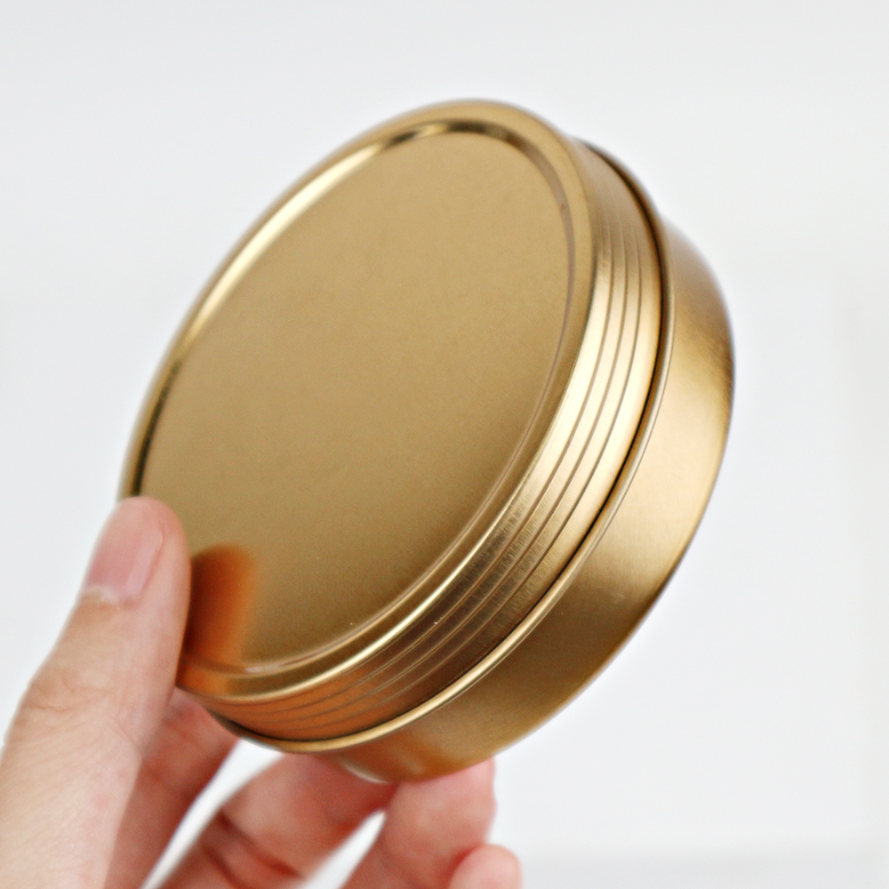 Round sponge tin container