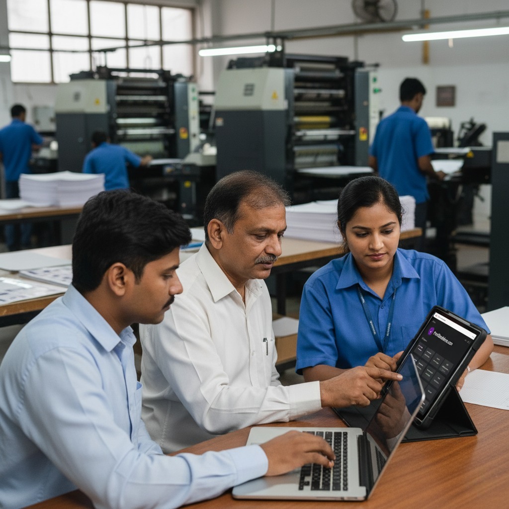 A screenshot of the PrintBandhan application interface.