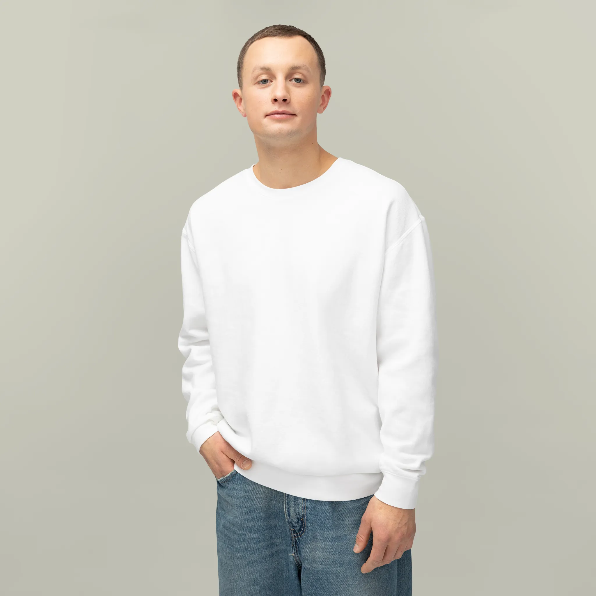 Men Lightweight Crewneck Sweatshirt view 2