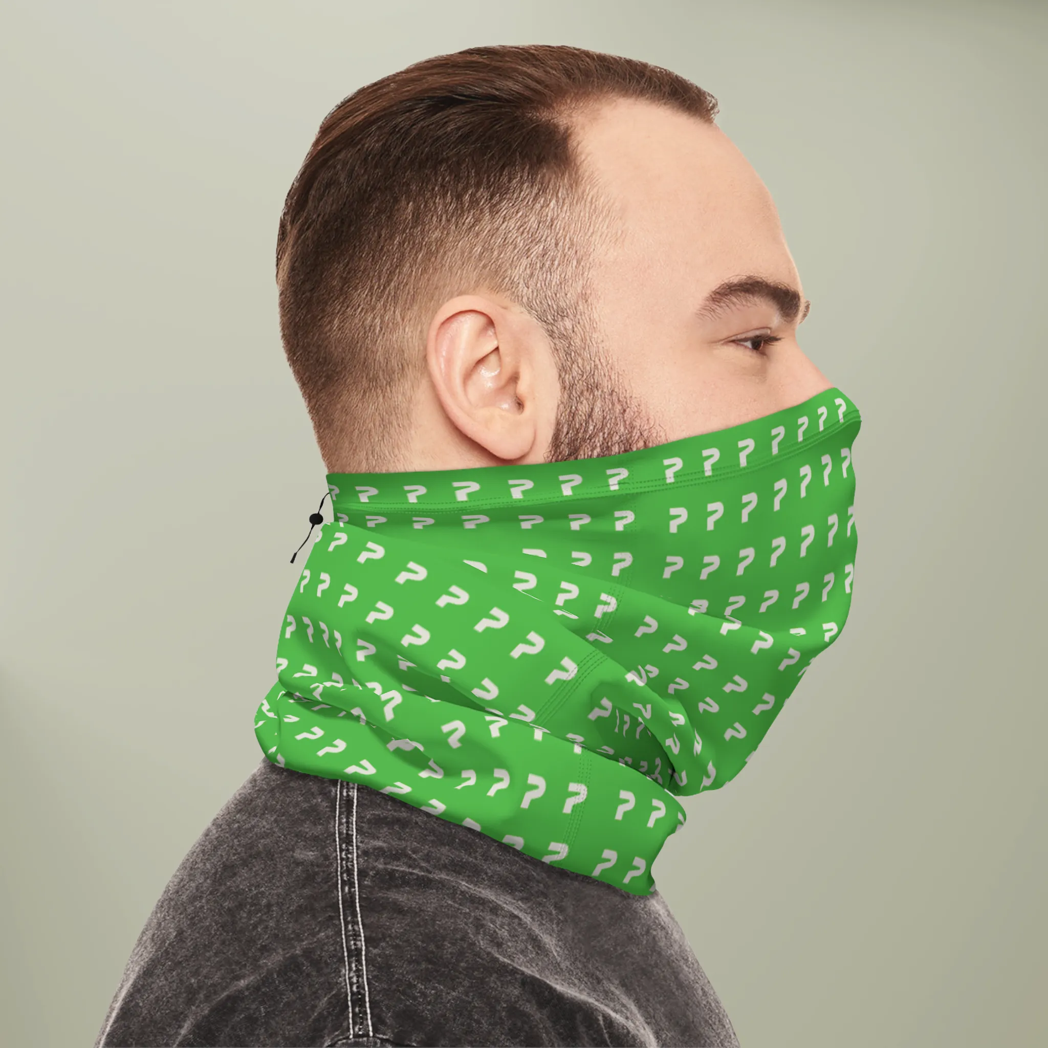 Winter Neck Gaiter With Drawstring