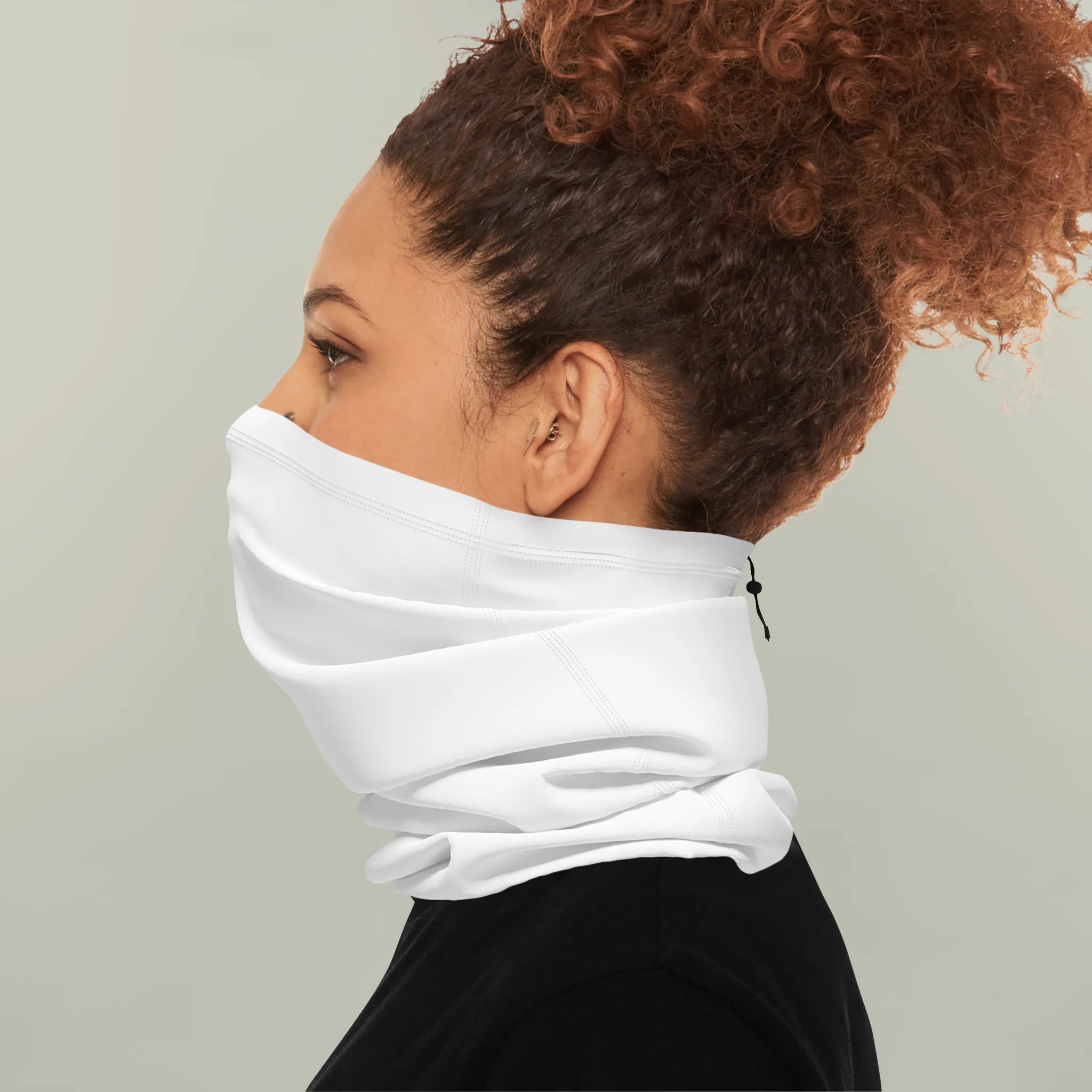 Winter Neck Gaiter With Drawstring view 4