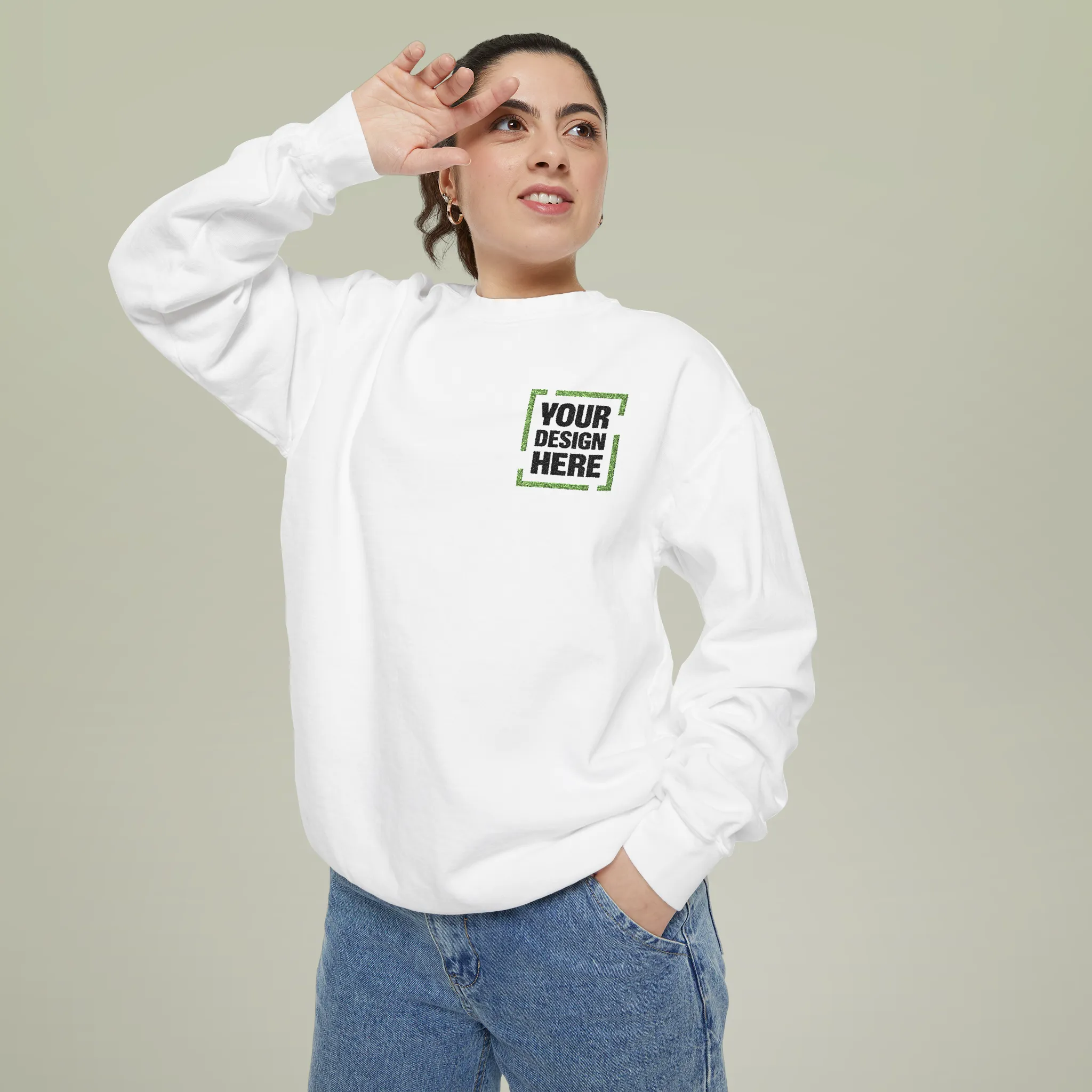 Women Garment-Dyed Sweatshirt view 3