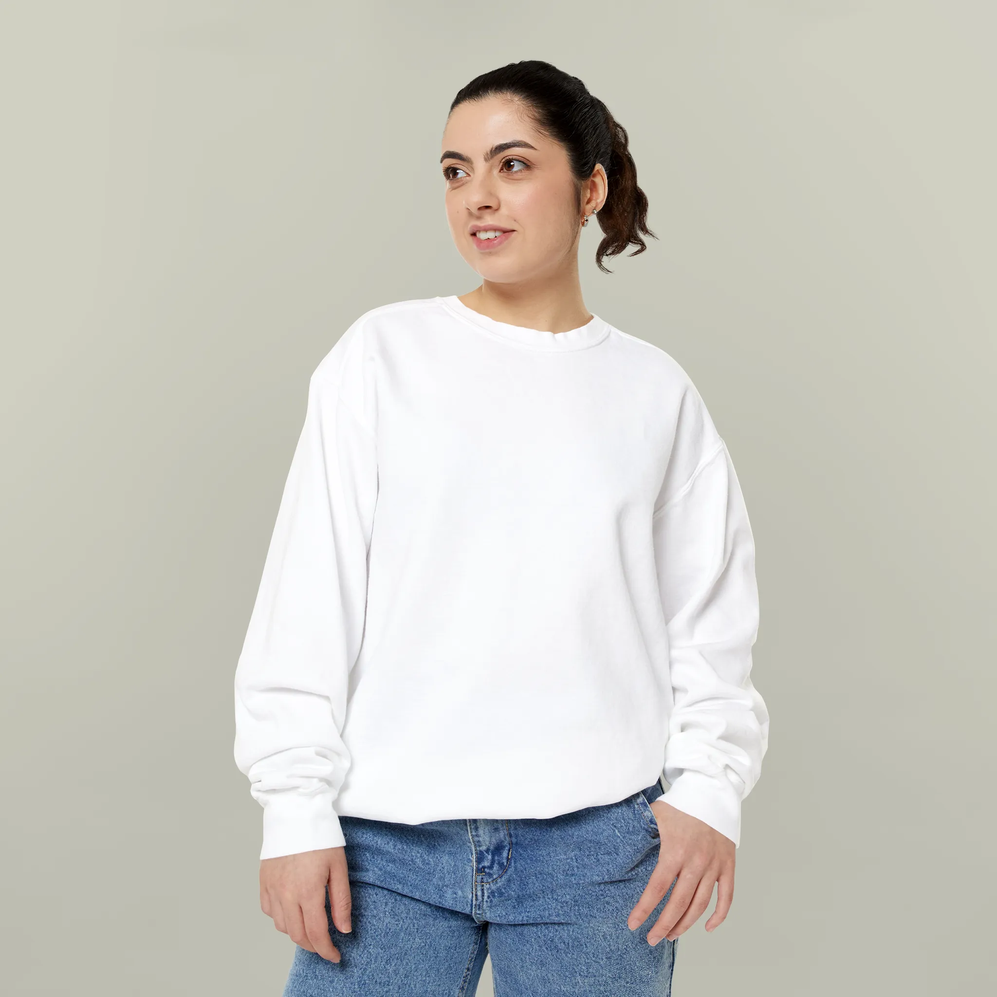 Women Garment-Dyed Sweatshirt