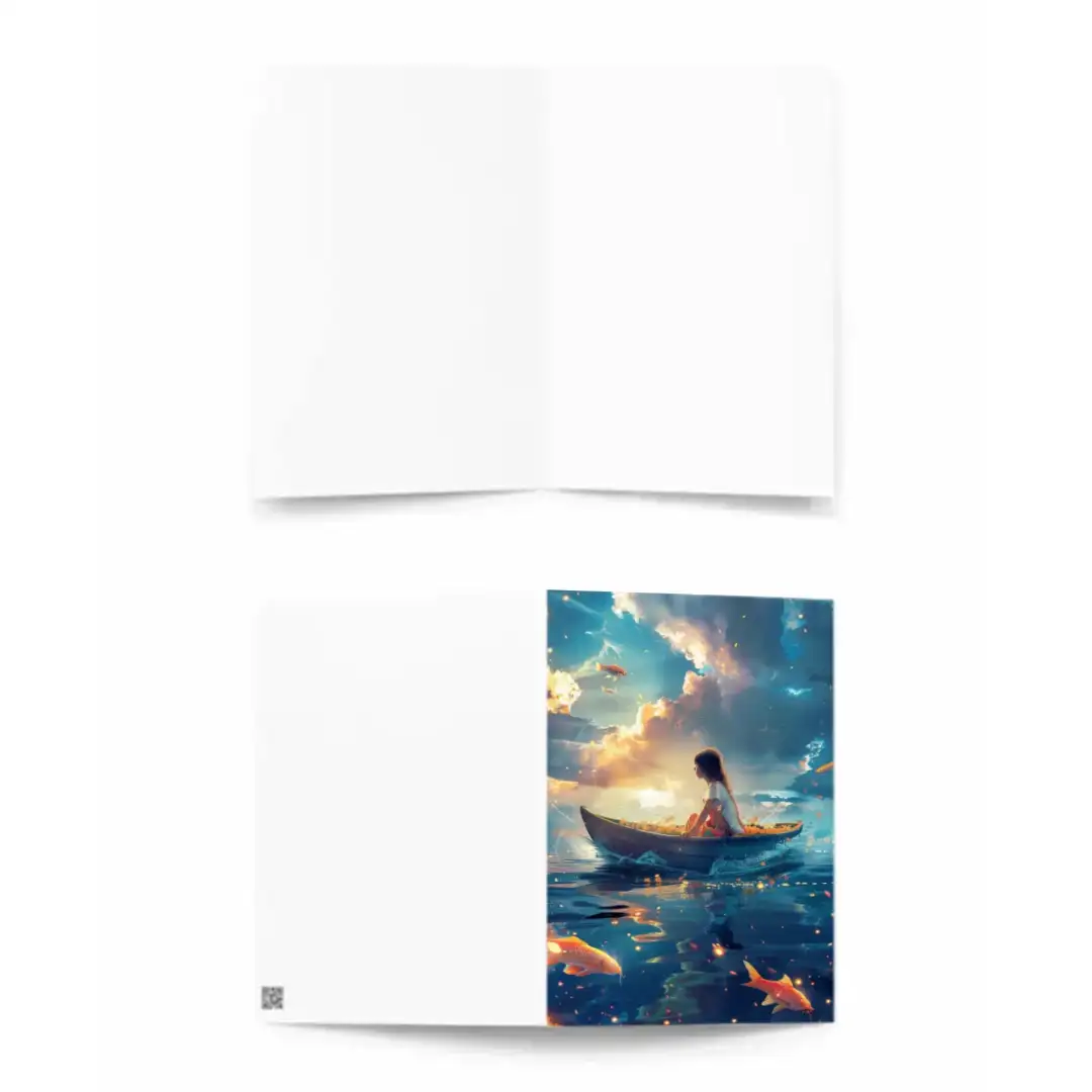 Greeting card fish dream