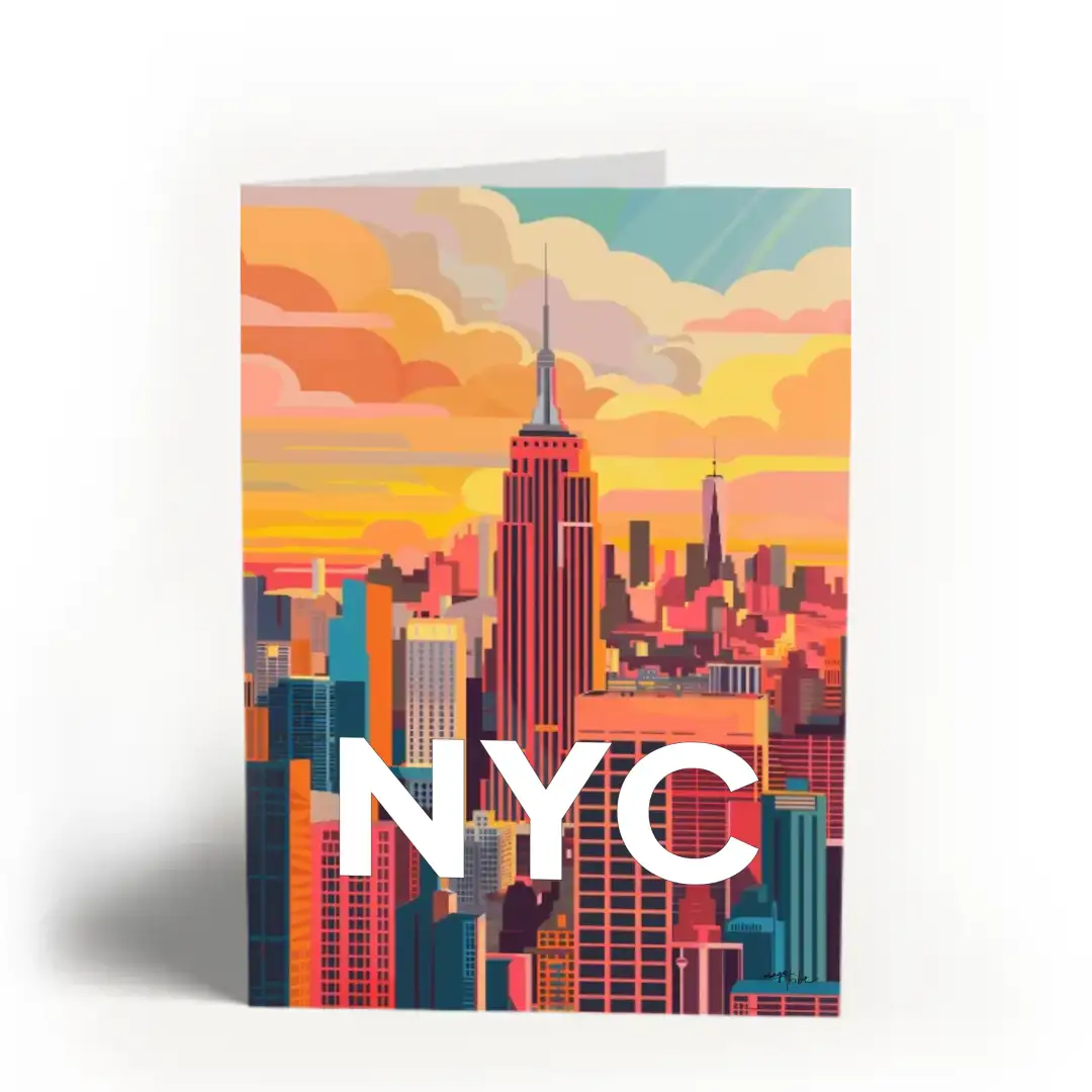 Greeting card Empire State Building, New York, USA