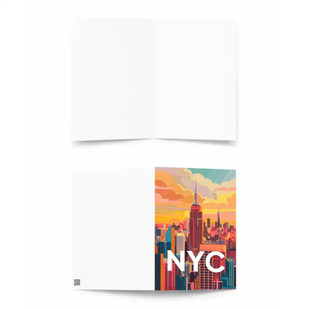 Greeting card Empire State Building, New York, USA