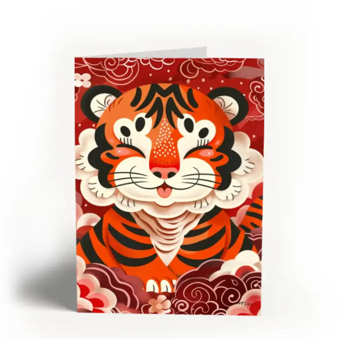 Greeting card Tiger
