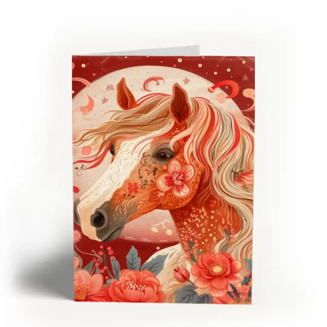 Greeting card Horse