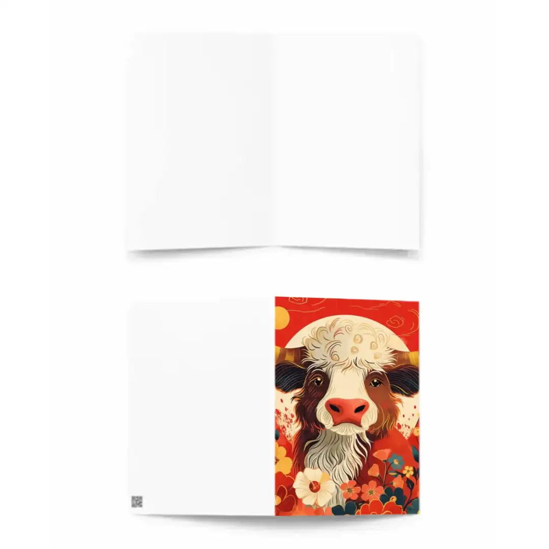 Greeting card Cow