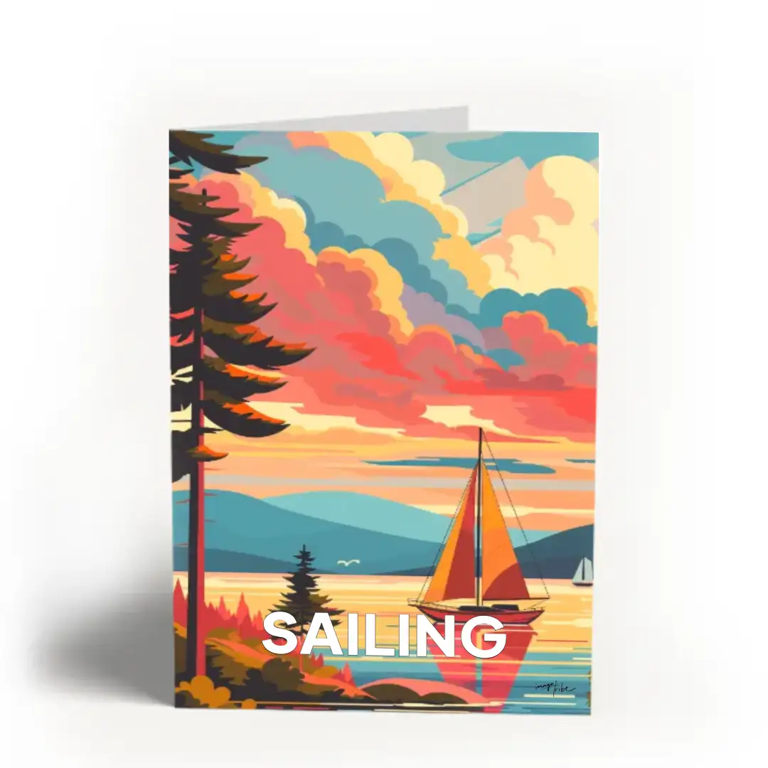 Greeting card Sail in Maine