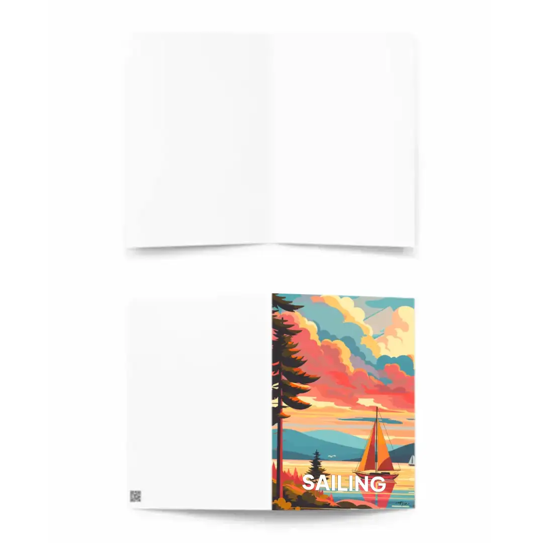 Greeting card Sail in Maine