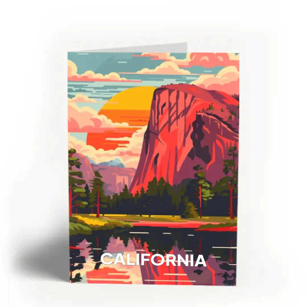 Greeting card Yosemitee National Park