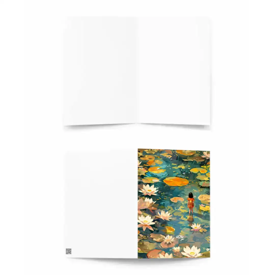 Greeting card water lilies