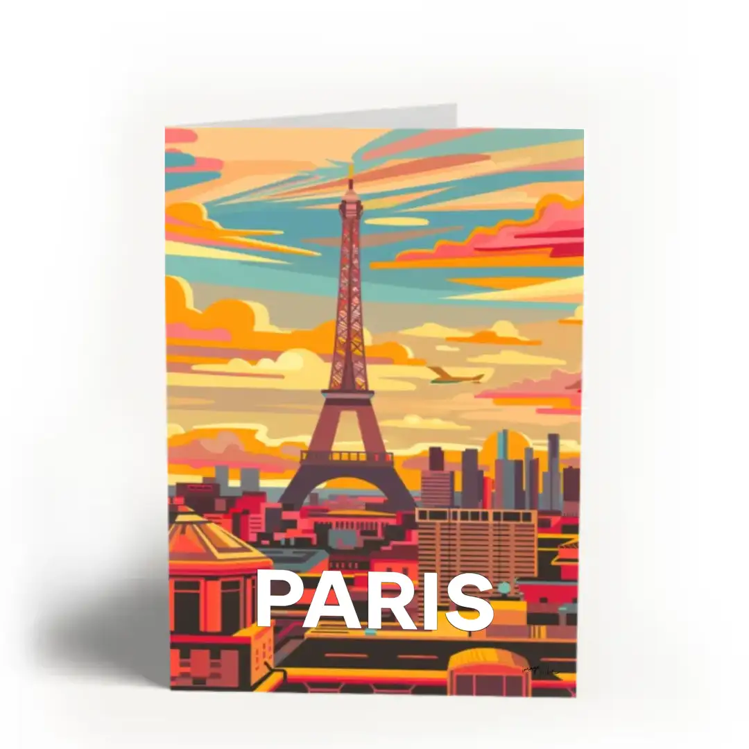 Greeting card Paris, FRANCE