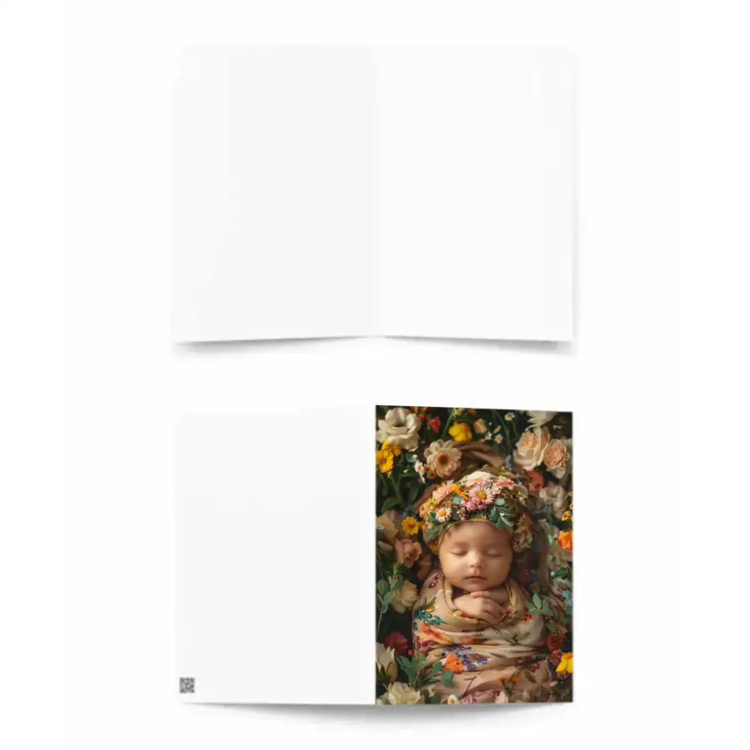 Greeting card Baby flower