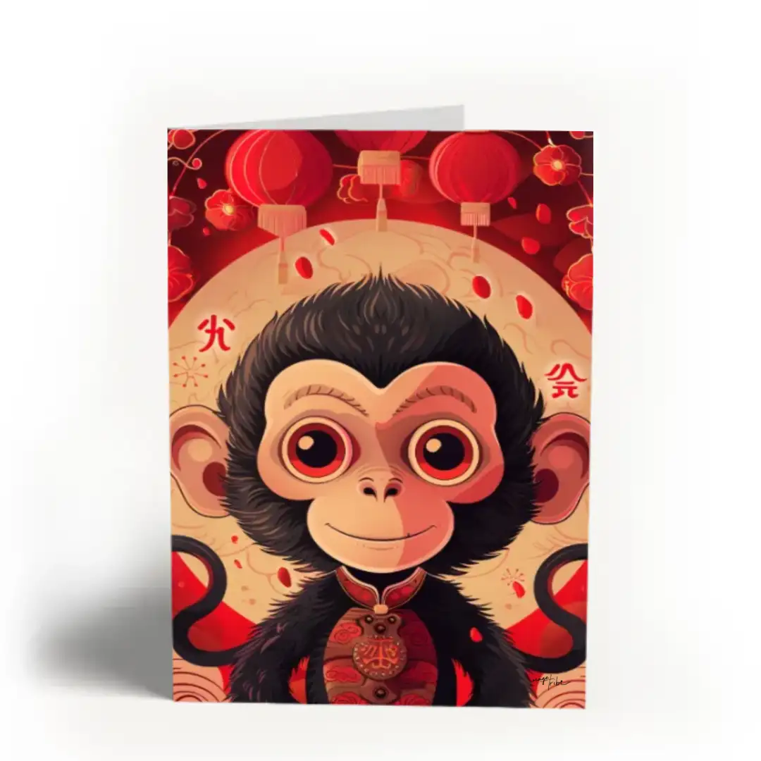 Greeting card Monkey
