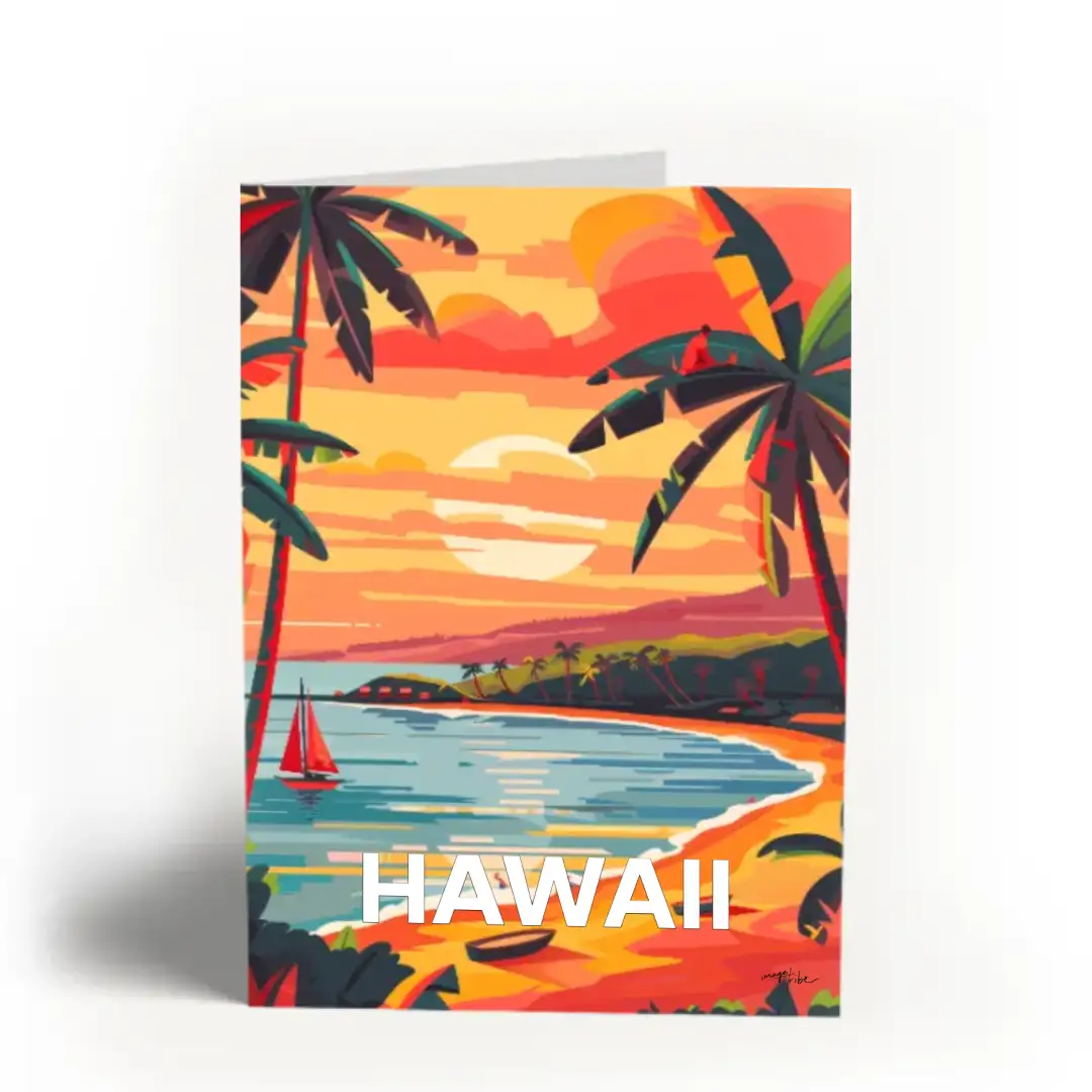 Greeting card Hawaii Beaches