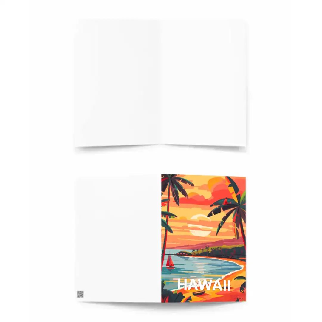 Greeting card Hawaii Beaches