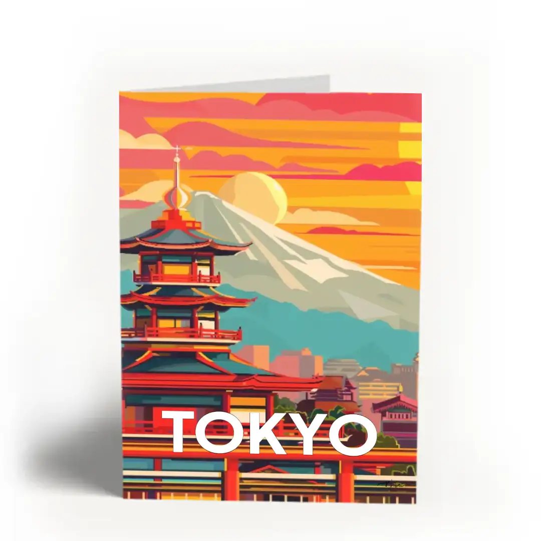 Greeting card Tokyo Pagoda