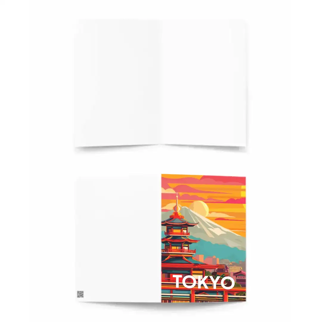 Greeting card Tokyo Pagoda