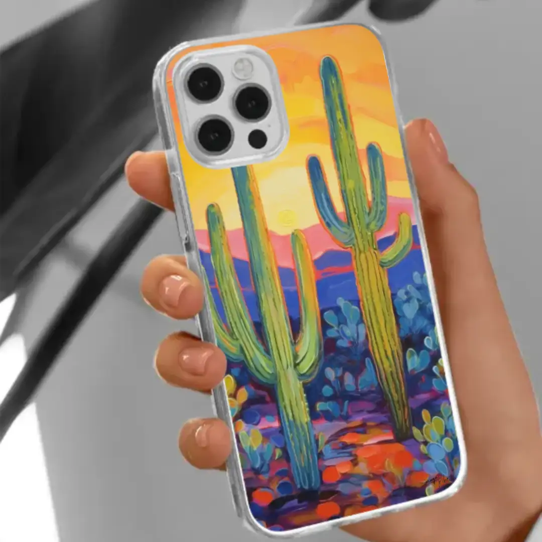 iPhone case Cactus painting