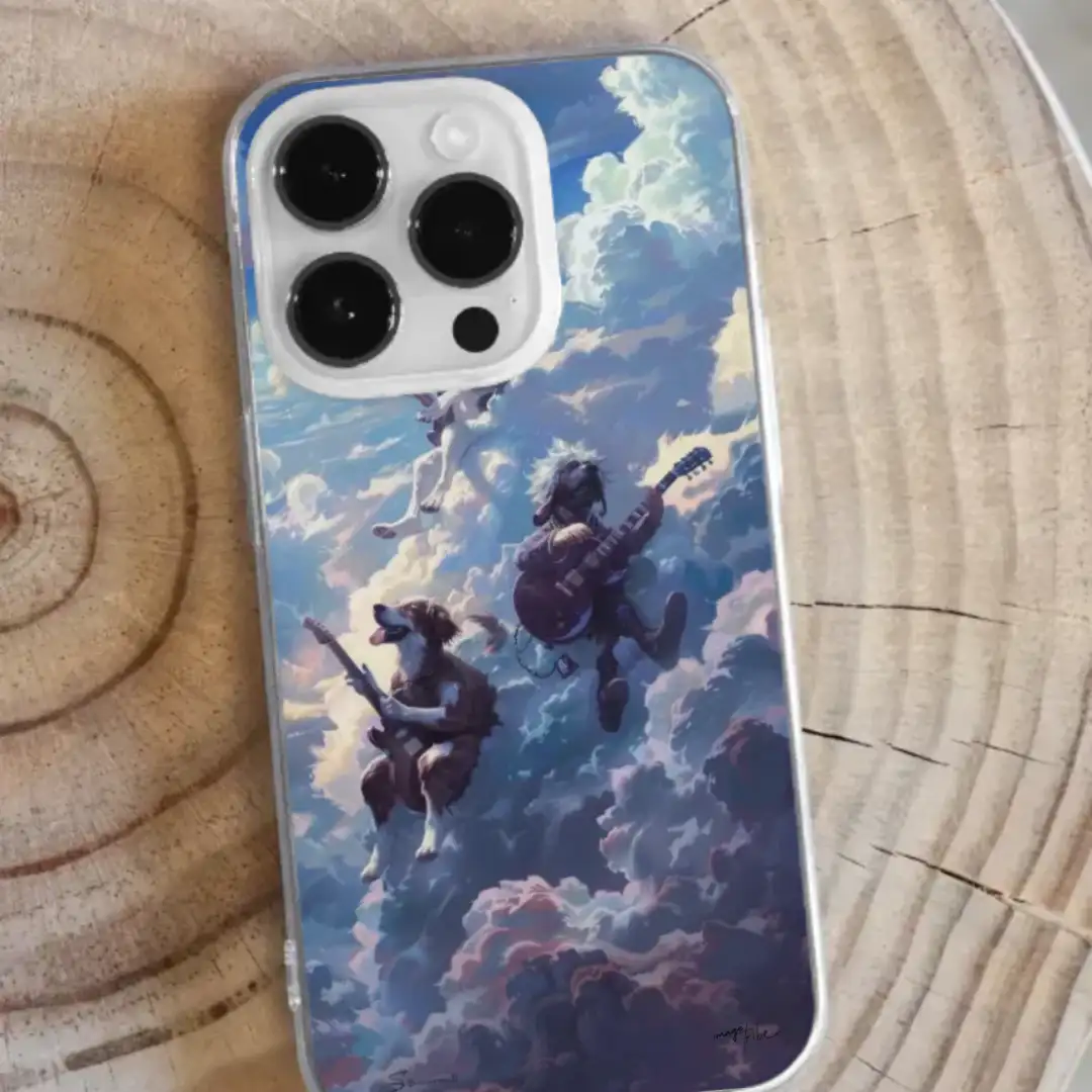 iPhone case Dog's band in the cloud