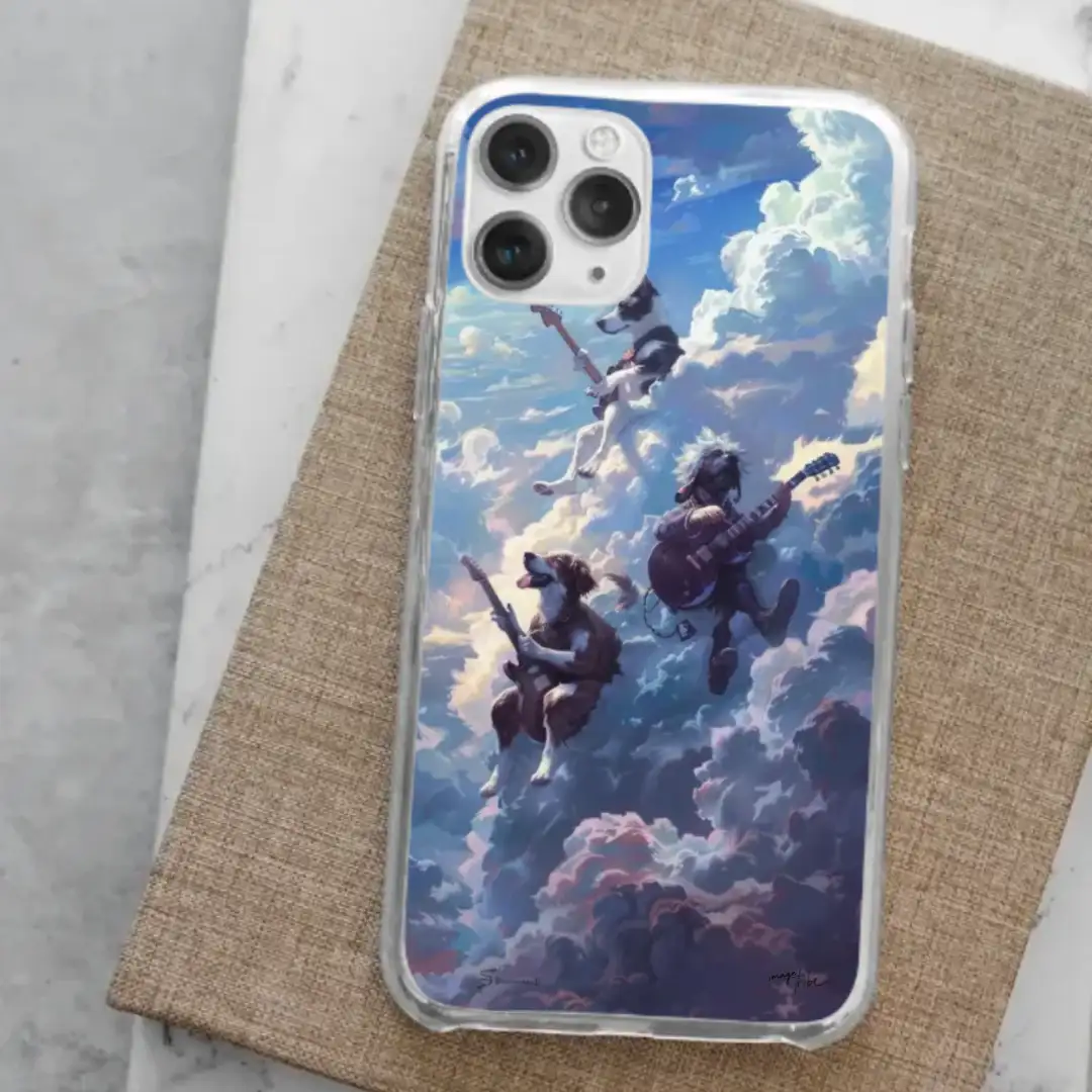 iPhone case Dog's band in the cloud