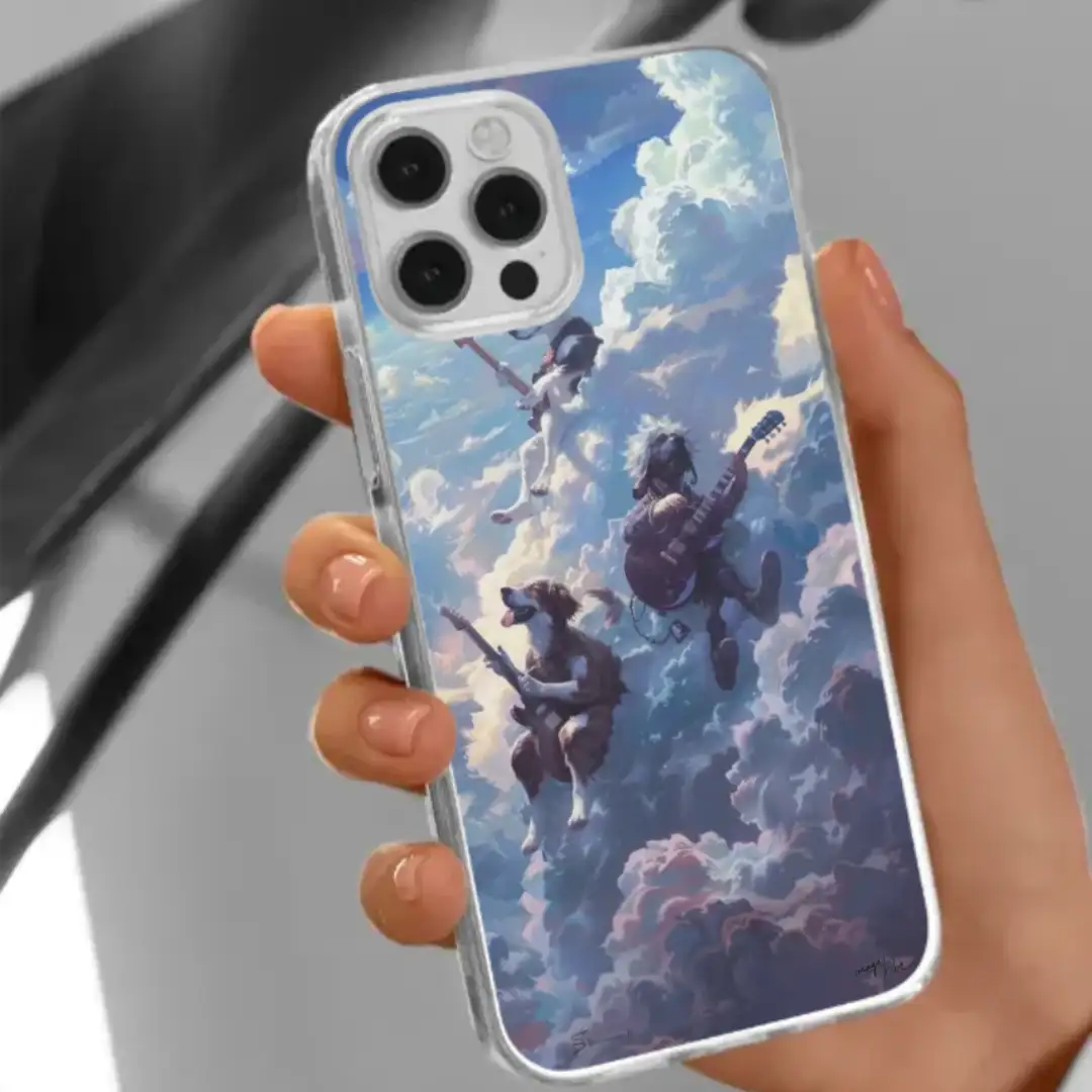 iPhone case Dog's band in the cloud