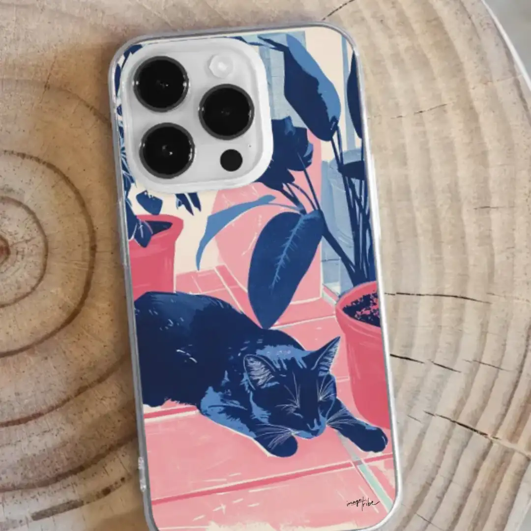 iPhone case Cat with flowers